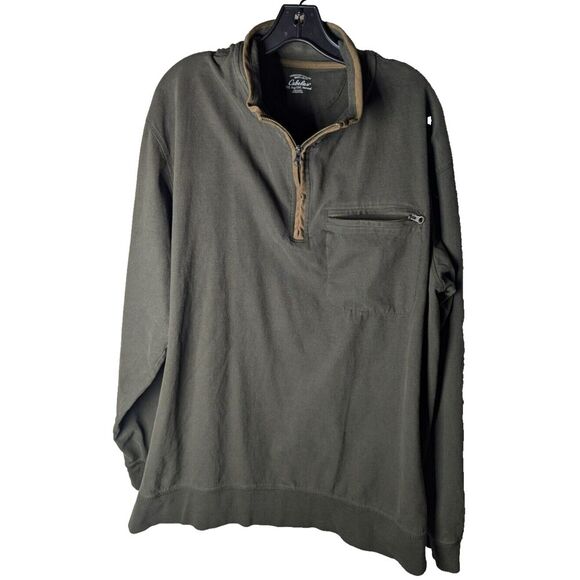 Cabela's Other - Men's Cabela's‎ 1/4 Zip Mock Neck Long Sleeve Dark Green Breast Pocket Size 2XL